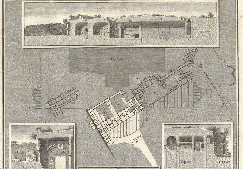 Domus Aurea, historischer Grundrissplan; DeRomanis 1822