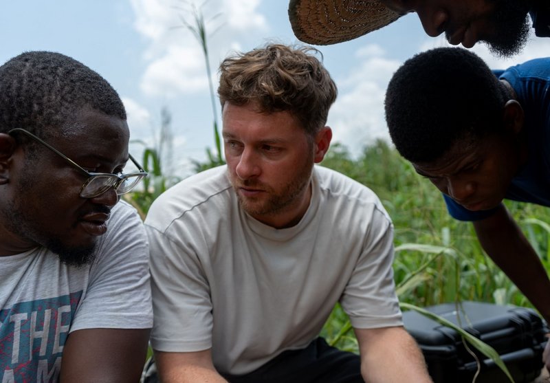 Edo|cation: Joint learning with archaeologists from MOWAA and DAI. From left to right: O. Omogbai, J. Hubert, Jacobs B. and Adeshina O. 