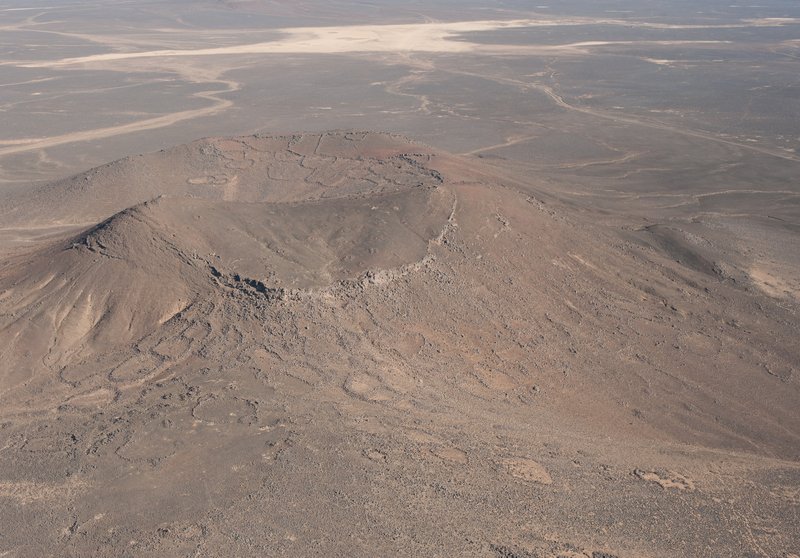 Aerial view on Tulul al-Ghusayn from south