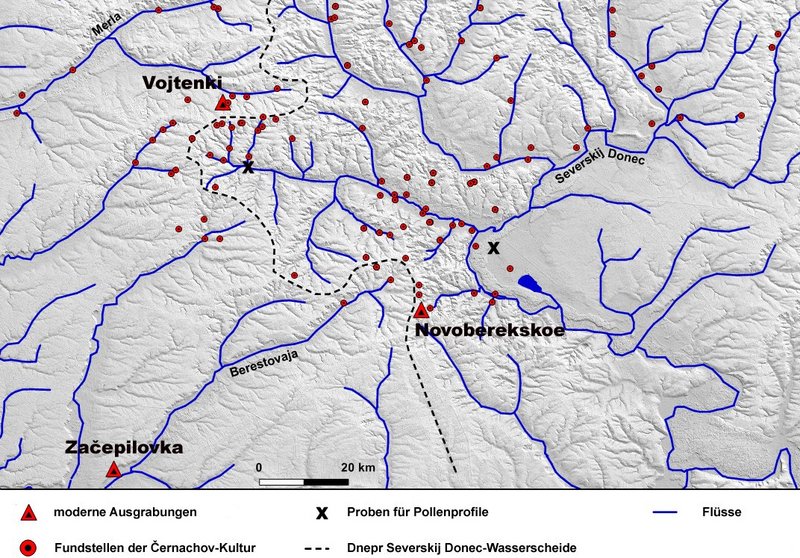 Verbreitung der Černjachov-Kultur innerhalb des Arbeitsgebietes