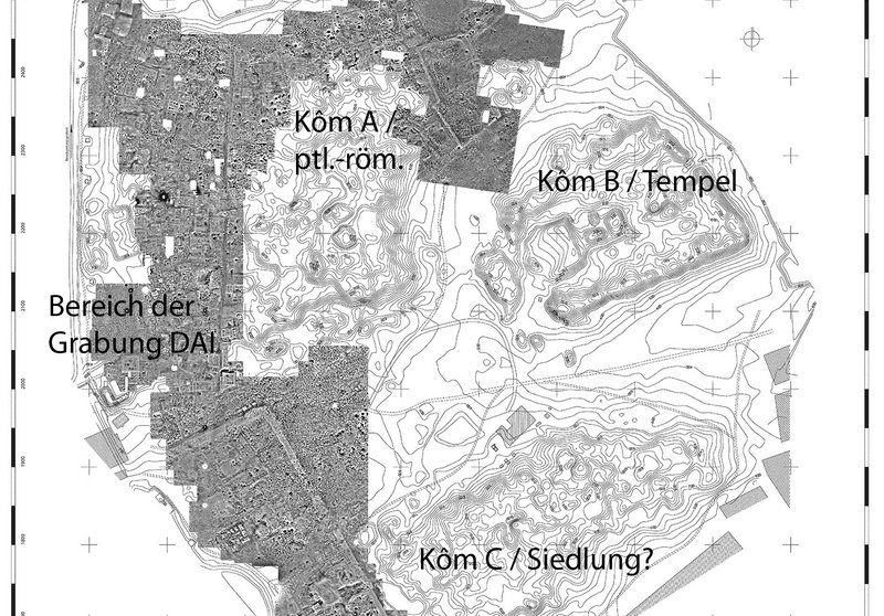 Magnometerplan der späten Besiedlung und die wesentlichen Bereiche Butos