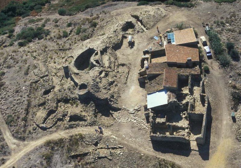 Zambujal, Luftbild 1995, Blick von Norden nach Süden