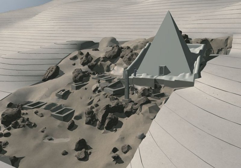 3D-Rekonstruktion der Pyramide des Königs Nubcheperre Intef