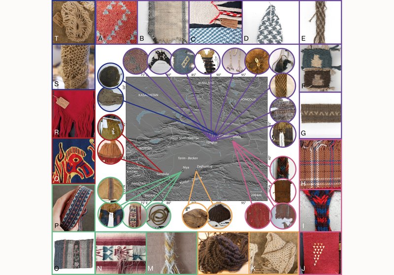 Map of the sites with originals and samples