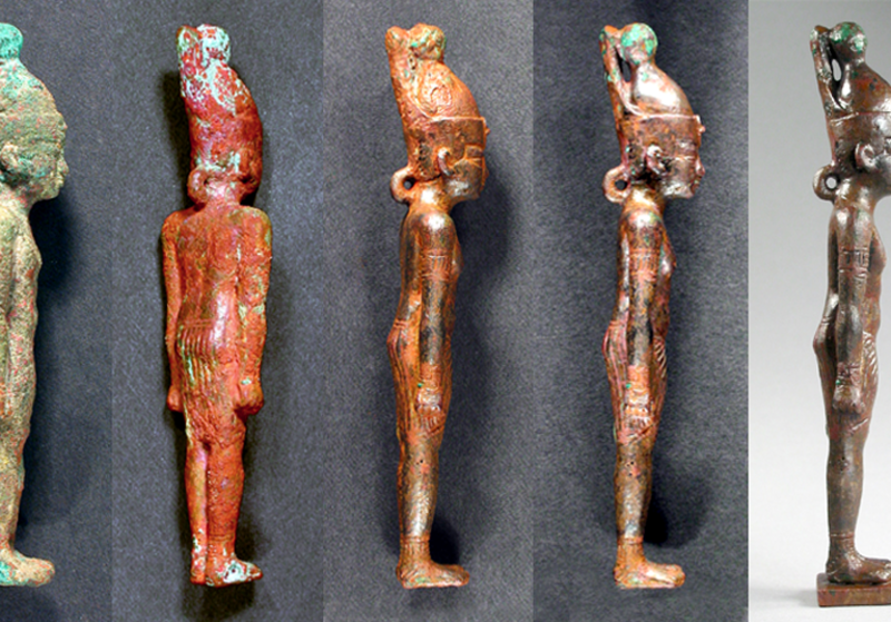 Restaurierung der Bronzestatuette des Gottes Sebiumeker