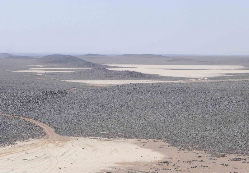 Blick von Khirbet Abu al-Husayn nach Westen entlang der fissure eruption zone