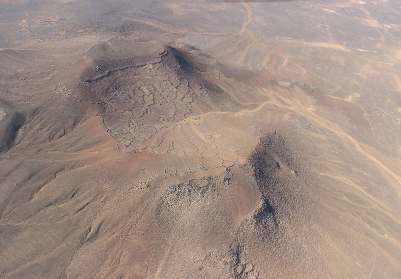 Aerial view on Tulul al-Ghusayn