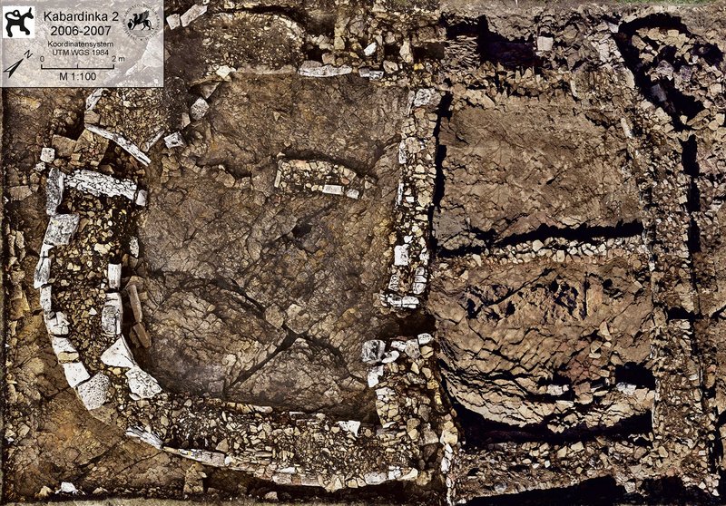 Kabardinka 2. Orthophotoplan des spätbronzezeitlichen Hauses 14.