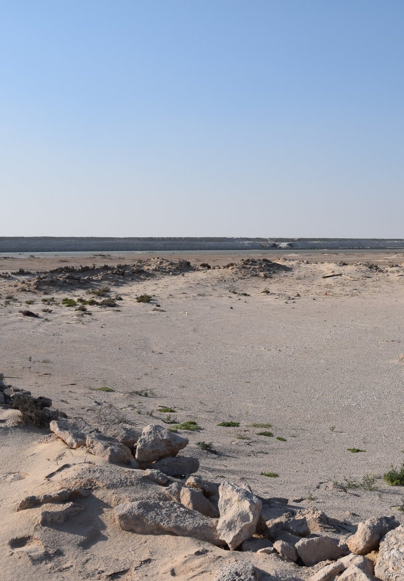 Umm el-Houl (Katar). Umfassungsmauer eines Hofhauses der späten Phase