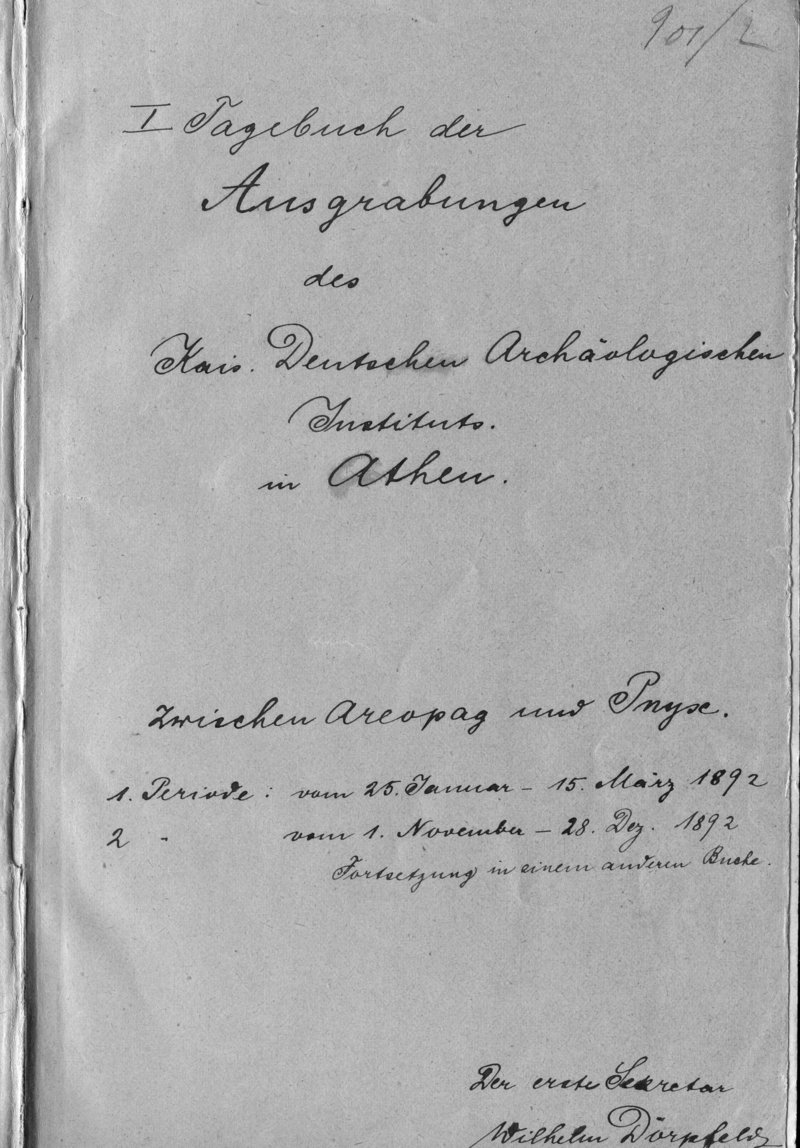 Enneakrunos I - Dörpfeld Tagebuch - Seite 1