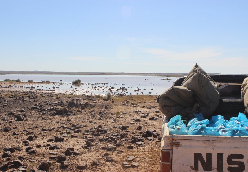 Flooded mudpan close to Khirbet Abu al-Husayn