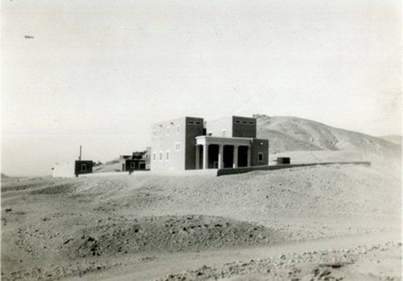 Deutsches Haus in Theben nach Wiederaufbau, um 1927
