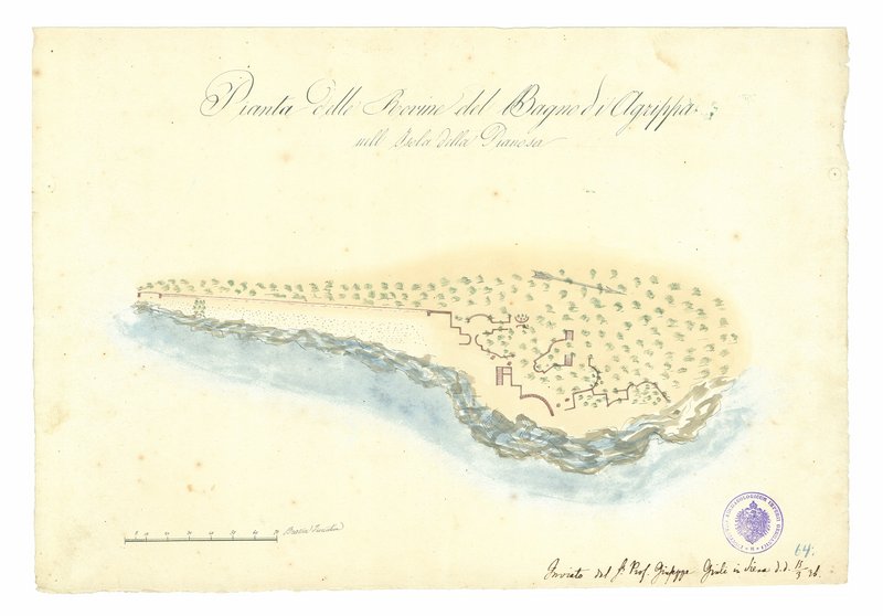 Plan des „Bagno di Agrippa“ auf Pianosa