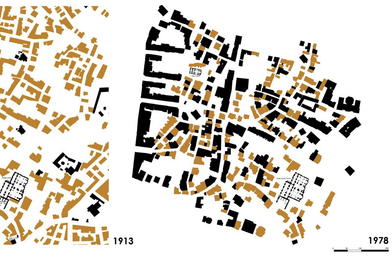 Zeyrek, Situation des Untersuchungsgebiets 1913 und 1978