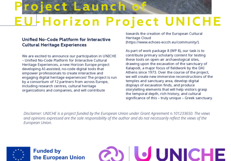 UNICHE Project Ankündigung Projektbeginn