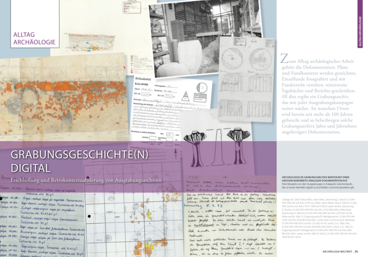 Der Beitrag "Grabungsgeschichten Digital" in "Archäologie Weltweit"