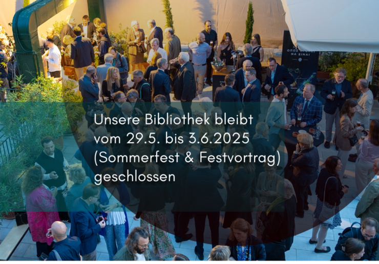 Bibliotheksschließung wegen Sommerfest und Festvortrag